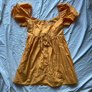 Ciao Lucia orange babydoll mini dress